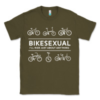 Army Green bikesexual   cyclist bicycle biking bike cycling t shirt tee gift Classic Tee - DesigneFamous
