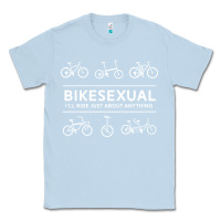 Dusty Blue bikesexual   cyclist bicycle biking bike cycling t shirt tee gift Classic Tee - DesigneFamous