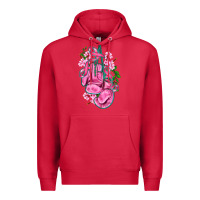 Cardinal cancer boxing gloves with ribbon Premium Hoodie - AdoDesignShop