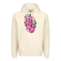 Sandshell cancer boxing gloves with ribbon Premium Hoodie - AdoDesignShop
