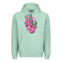 Seafoam cancer boxing gloves with ribbon Premium Hoodie - AdoDesignShop