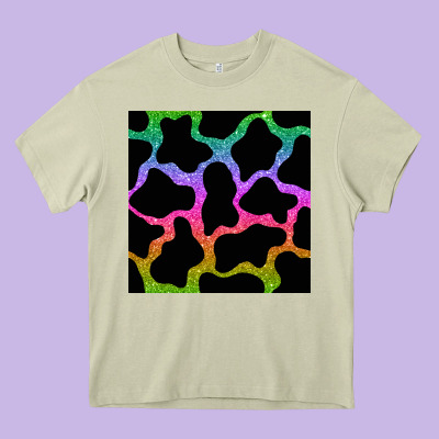 Cow Glitter Seamless Pattern Heavy Core Tee Designed By Bundleandbundleshop