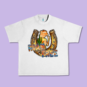 Cowgirl Horseshoe Urban Heavy Tee Designed By Racoondesign