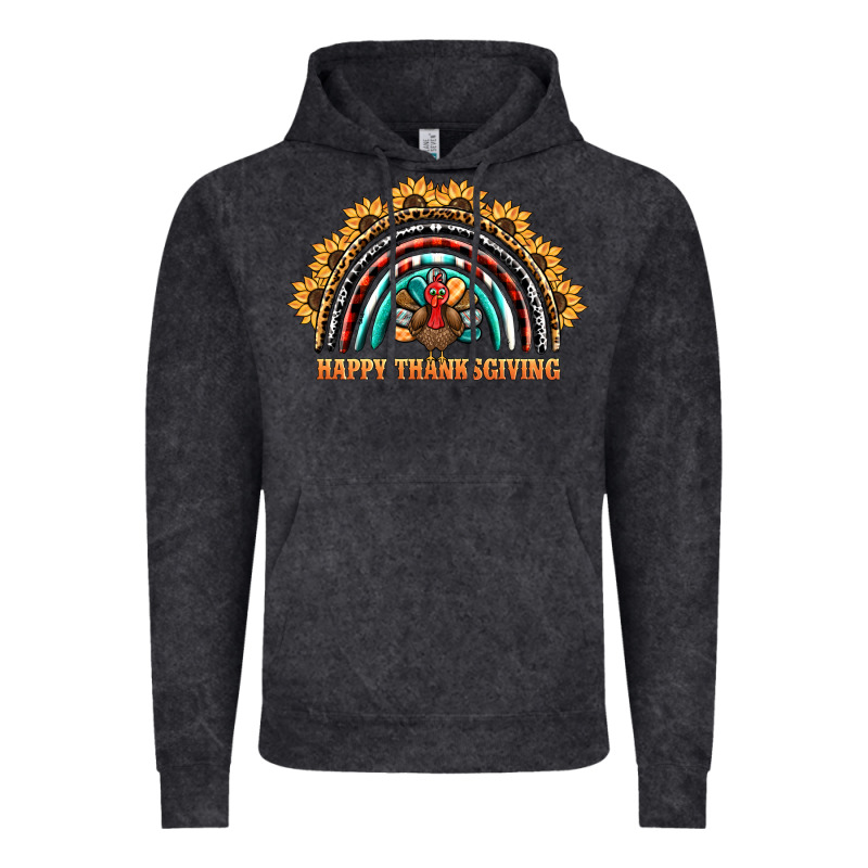 Happy Thanksgiving Rainbow Vintage Hoodie by BarkalooDesign | Teevron
