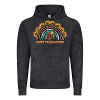 Vintage Black happy thanksgiving rainbow Vintage Hoodie - BarkalooDesign