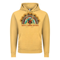 Vintage Mustard happy thanksgiving rainbow Vintage Hoodie - BarkalooDesign