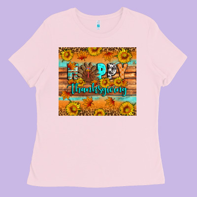 Happy Thanksgiving Ladies Tee Designed By Artiststas