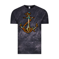 Cloud Black western anchor Vintage Tee - RacoonDesign