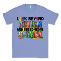 Colony Blue look beyond autism and see someone special Classic Tee - FaDigitalArtStudio