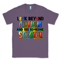 Lavender look beyond autism and see someone special Classic Tee - FaDigitalArtStudio