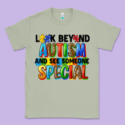 Look Beyond Autism And See Someone Special Classic Tee Designed By Fadigitalartstudio