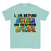 Seafoam look beyond autism and see someone special Classic Tee - FaDigitalArtStudio