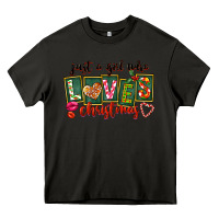 Asphalt Just A Girl Who Loves Christmas Heavy Core Tee - FaDigitalArtStudio