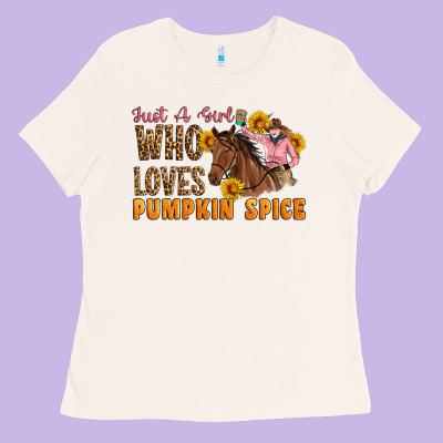 Just A Girl Who Loves Pumpkin Spice Cowgirl Ladies Tee Designed By Artiststas