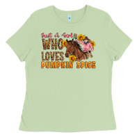 Matcha Just A Girl Who Loves Pumpkin Spice Cowgirl Ladies Tee - Artiststas