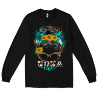 Black nona life messy bun Long Sleeve Tee - BarkalooDesign