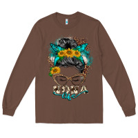 Chestnut nona life messy bun Long Sleeve Tee - BarkalooDesign