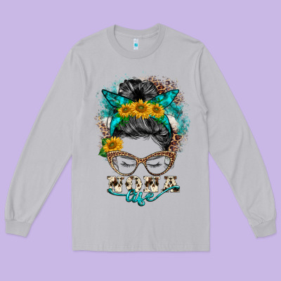 Nona Life Messy Bun Long Sleeve Tee Designed By Barkaloodesign