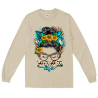 Mushroom nona life messy bun Long Sleeve Tee - BarkalooDesign