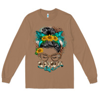 Toasted Coconut nona life messy bun Long Sleeve Tee - BarkalooDesign