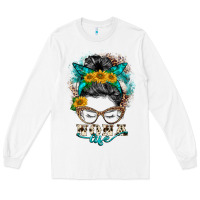 White nona life messy bun Long Sleeve Tee - BarkalooDesign