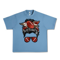 Pebble Blue football mom Urban Heavy Tee - RacoonDesign