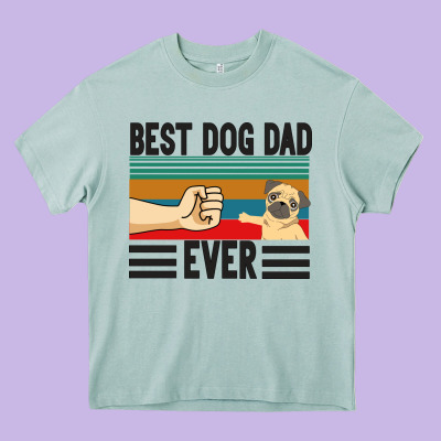 Best Dog Dad Ever Heavy Core Tee Designed By Bettercallsaul