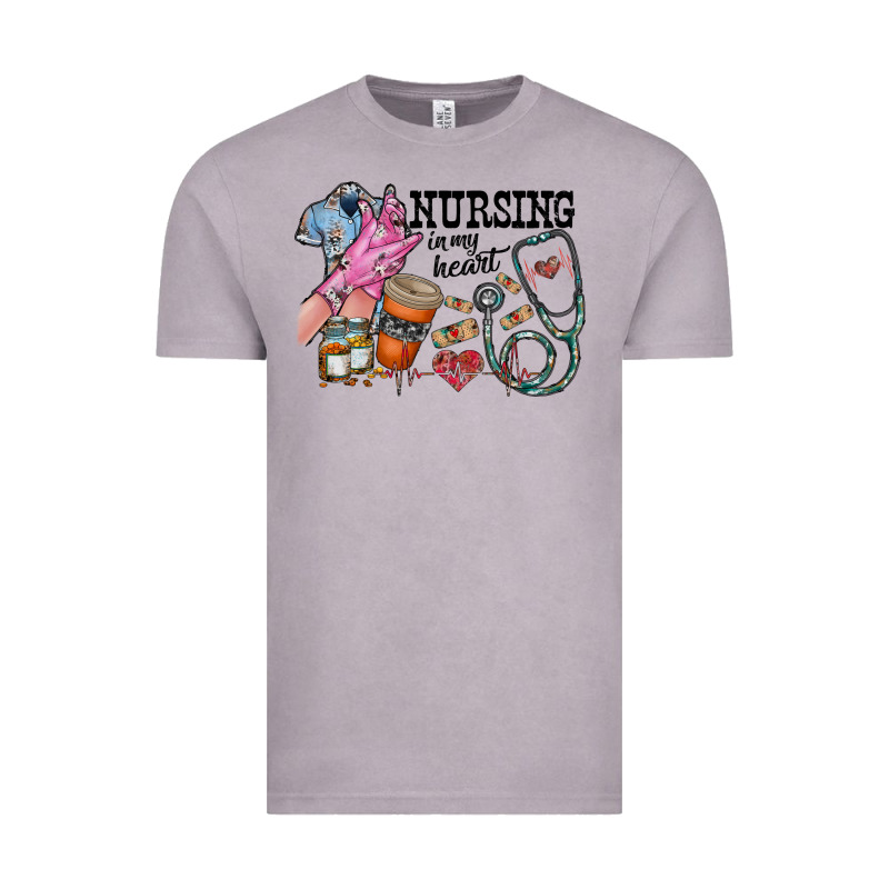 Nursing In My Heart Vintage Tee by RacoonDesign | Teevron
