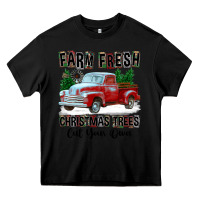 Black Farm Fresh Christmas Trees Cut Your Own Heavy Core Tee - FaDigitalArtStudio