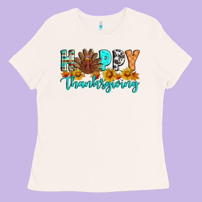 Happy Thanksgiving Ladies Tee Designed By Artiststas