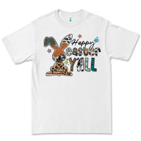 White Happy Easter Y'all Premium Tee - CowhideDigitalArt