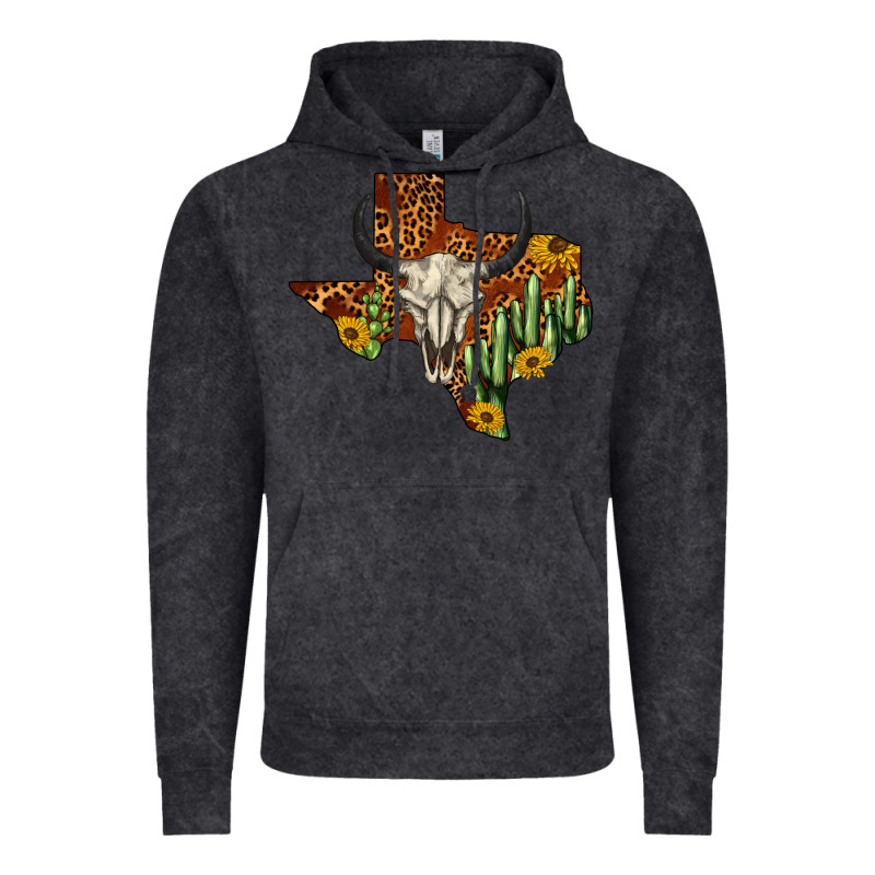 Bull Skull Texas Map Western Vintage Hoodie by BarkalooDesign | Teevron