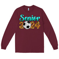 Burgundy soccer senior 2024 Long Sleeve Tee - BarkalooDesign