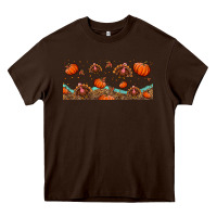 Turkey Thanksgiving Pumpkin Libbey Glass Heavy Core Tee | Teevron