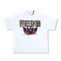 White freedom Urban Heavy Tee - RacoonDesign
