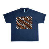 Navy Tiger zebra background Urban Heavy Tee - RanaPortraitStore