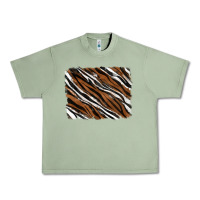 Oil Green Tiger zebra background Urban Heavy Tee - RanaPortraitStore