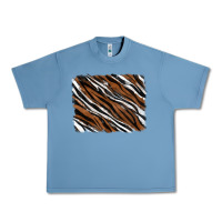 Pebble Blue Tiger zebra background Urban Heavy Tee - RanaPortraitStore