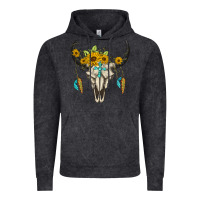 Vintage Black bull skull western Vintage Hoodie - BarkalooDesign