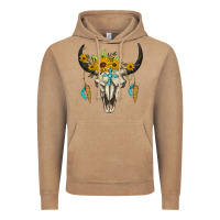 Vintage Coffee bull skull western Vintage Hoodie - BarkalooDesign