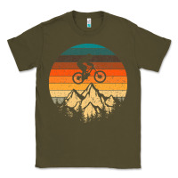Army Green mountainbike downhill retro vintage gift   mountain bike Classic Tee - DesigneFamous