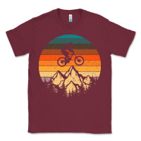 Burgundy mountainbike downhill retro vintage gift   mountain bike Classic Tee - DesigneFamous