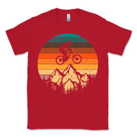 Red mountainbike downhill retro vintage gift   mountain bike Classic Tee - DesigneFamous