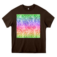 Chocolate Brown watercolor rainbow tiger seamless pattern Heavy Core Tee - BundleAndBundleShop