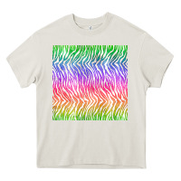 Cream watercolor rainbow tiger seamless pattern Heavy Core Tee - BundleAndBundleShop