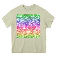 Mossy watercolor rainbow tiger seamless pattern Heavy Core Tee - BundleAndBundleShop