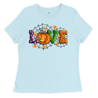 Baby Blue Halloween Love Ladies Tee - Artiststas