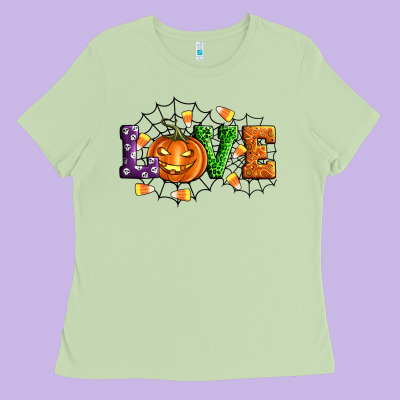 Halloween Love Ladies Tee Designed By Artiststas
