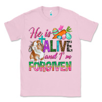 Bubblegum Pink He Is Alive And I'm Forgiven Classic Tee - BundleAndBundleShop