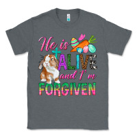 Charcoal Heather He Is Alive And I'm Forgiven Classic Tee - BundleAndBundleShop